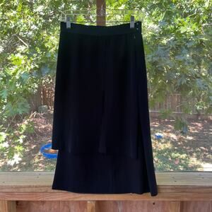 COS Women's Black Layered Midi Skirt Size 6